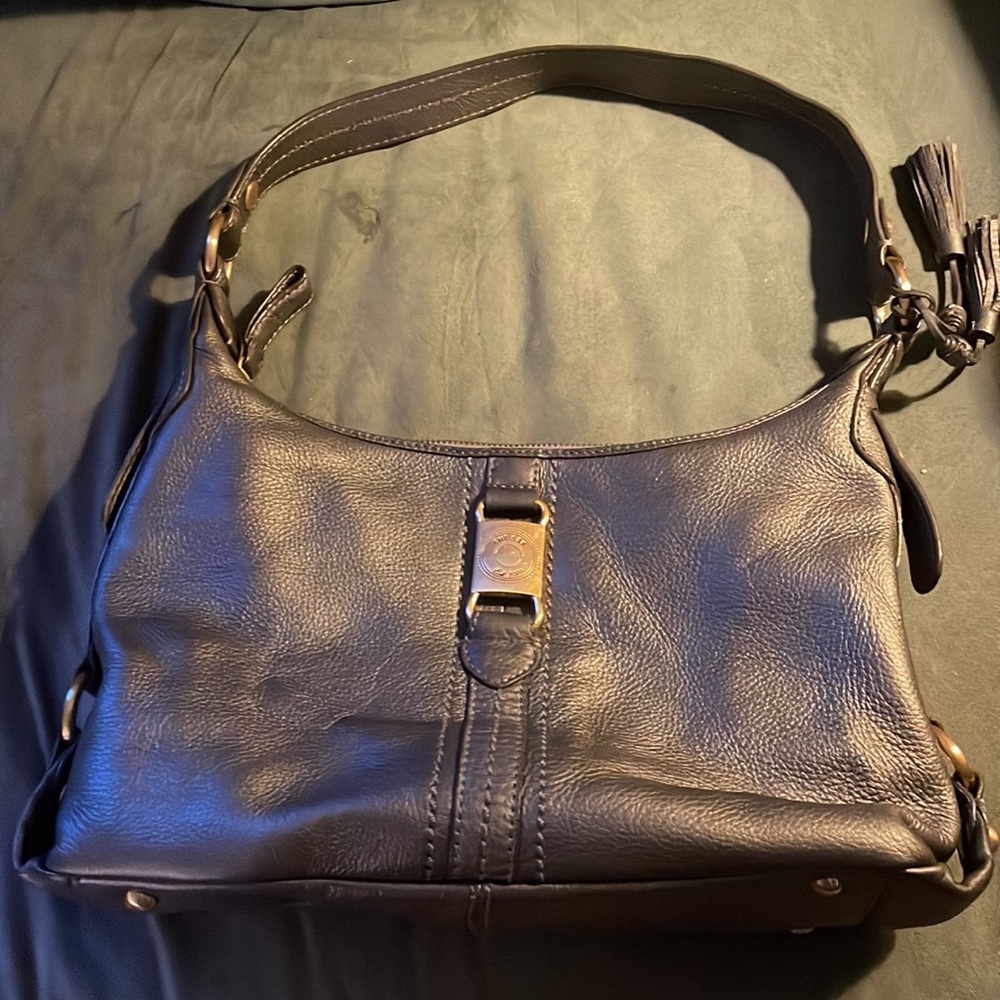 Handbag by The Sak, dark silver leather. Excellent condition.